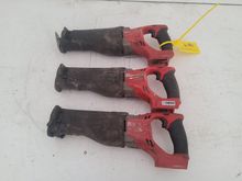 Image of 3x Milwaukee Battery Reciprocating Saws