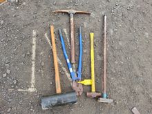 Image of 1x Punner, 1x Pavers Mallet, 1x Pickaxe/Mattock,