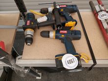 Image of Ryobi CDI-1802 18v Combi Drills + 2x Ryobi CDI-1801 Cordless Combi Hammer Drill