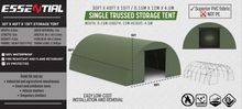 Image of 304015R - Green 30ft x 40ft Domed Storage Tent with PVC Fabric