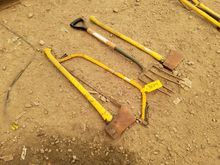 Image of 2x Axe, 1x Garden Fork, 1x Saw