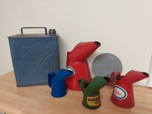 Image of Automobilia Misc jugs and vintage fuel can