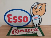 Image of Automobilia Three metal fuel signs