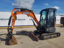 Image of Doosan DX27Z-7 Cabbed Mini Excavator