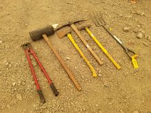Image of Pickaxe/Mattock, Axe, Bolt Croppers 900mm, Pavers Mallet, Garden Fork