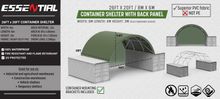 Image of Essential C2620E 26ft x 20ft PVC Container Canopy with Back Panel Included Grey