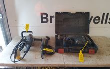Image of 2x Bosch Angle Grinders, 1x Hammer Drill