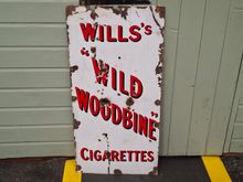 Image of Cigarette Wills Woodbine Cigarettes Sign White