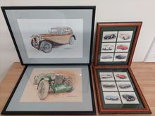 Image of Automobilia Eight framed MG & Jaguar works