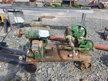 Image of Lister D Stationary Engine and Water Pump on Trolley