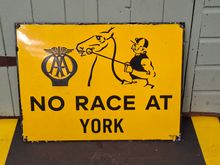 Image of AA No Race at York Race Sign