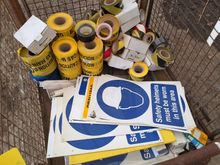 Image of Qty of Safety Signs and Tapes - Stillage Not Included