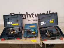 Image of 2x Bosch Hammer Drills, 1x Makita Core Drill
